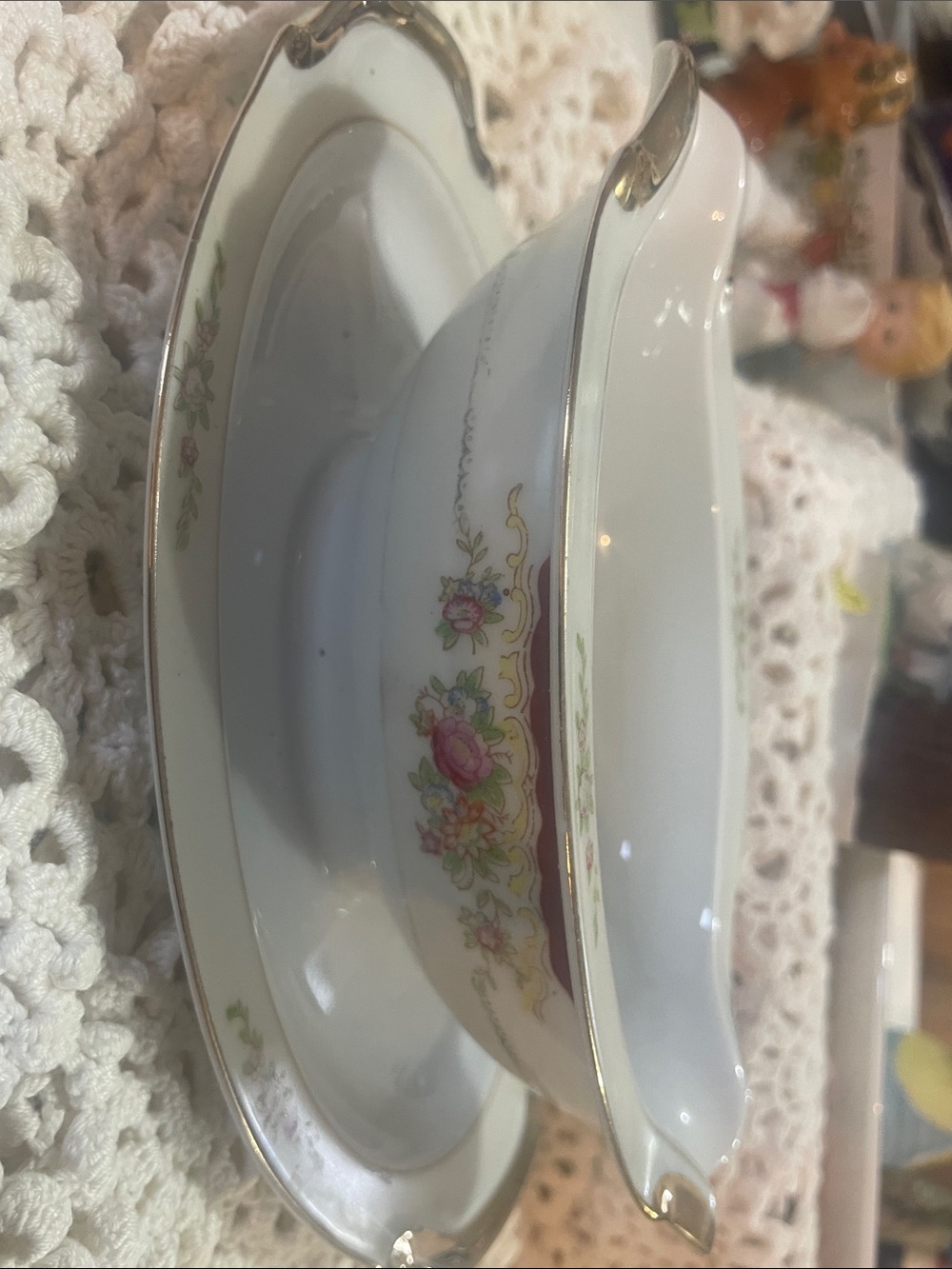 Vtg Tuillere China gravy boat